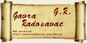Gavra Radosavac vizit kartica